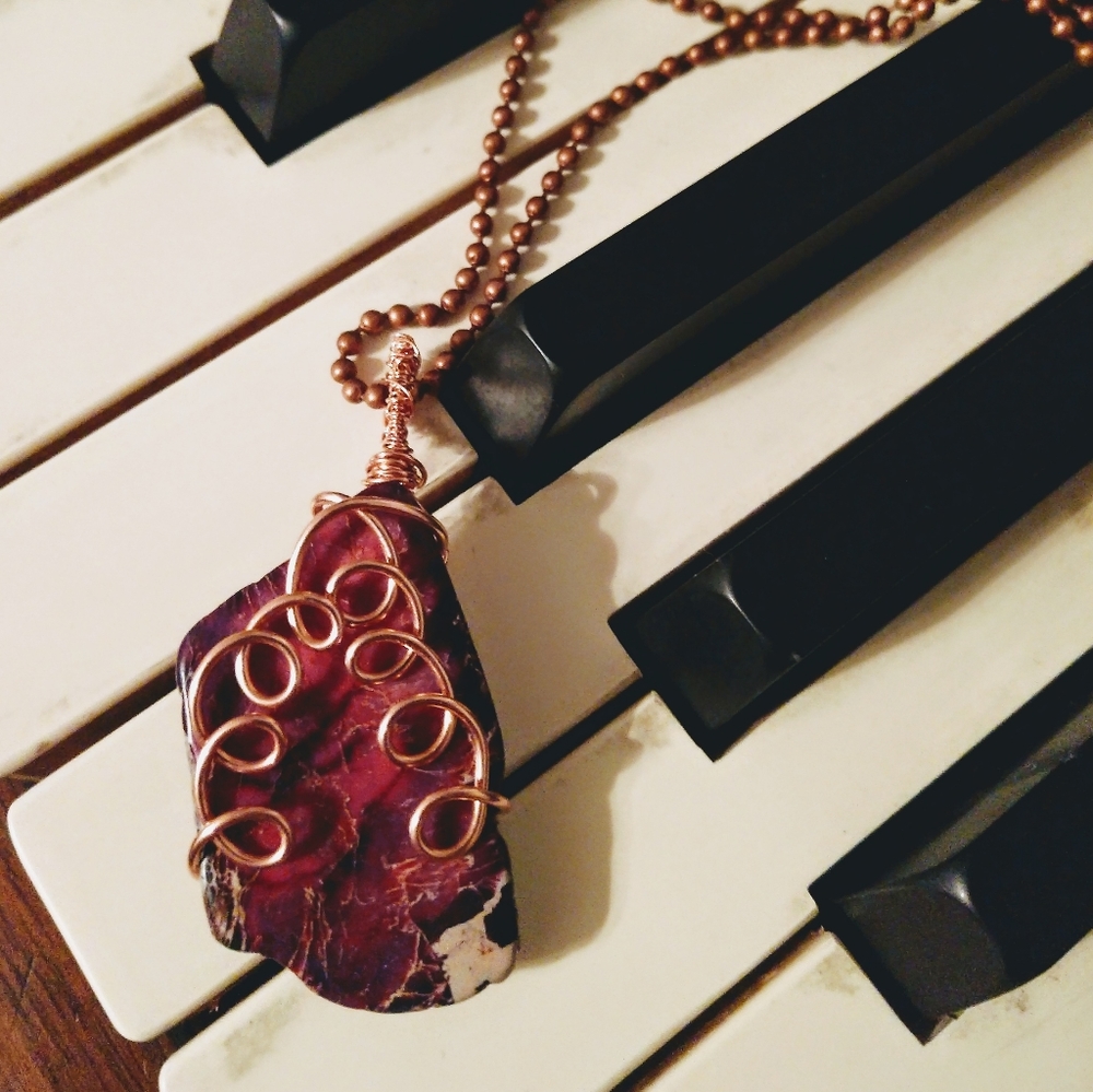 Sea Sediment Jasper Minimalist Necklace